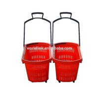 High Quality 45L Plastic Roll Shopping Basket