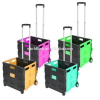 35kgs Foldable Grocery Plastic Folding Shopping Carts